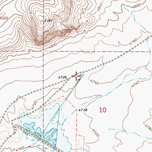 Topographic Map of Izzenhood Ranch Springs, NV