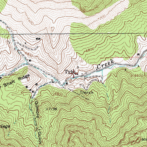 Topographic Map of Casket Mine, NV