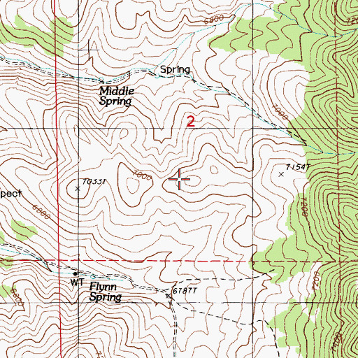 Topographic Map of Rim Rock Mine, NV