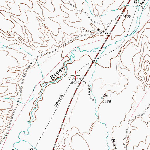 Topographic Map of Mitchels Ranch, NV