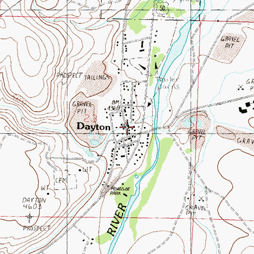 Topographic Map of Dayton Station (historical), NV