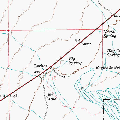 Topographic Map of Big Spring, NV