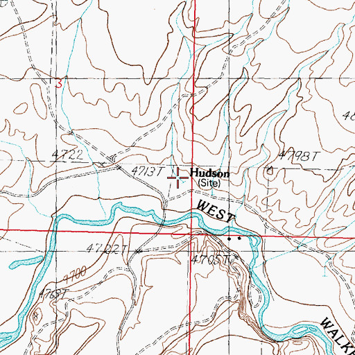 Topographic Map of Hudson (historical), NV