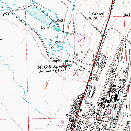 Topographic Map of McGill Spring, NV
