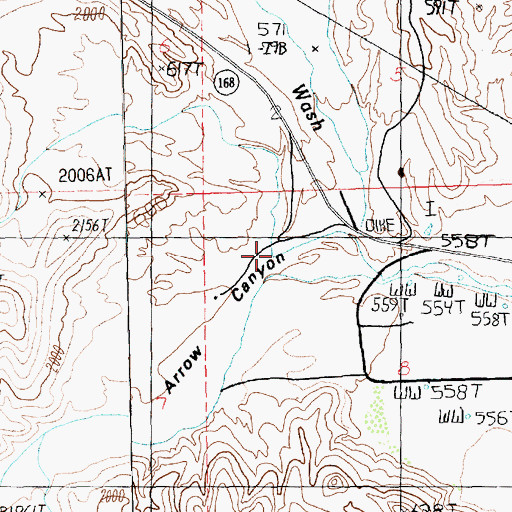 Topographic Map of Muddy River, NV