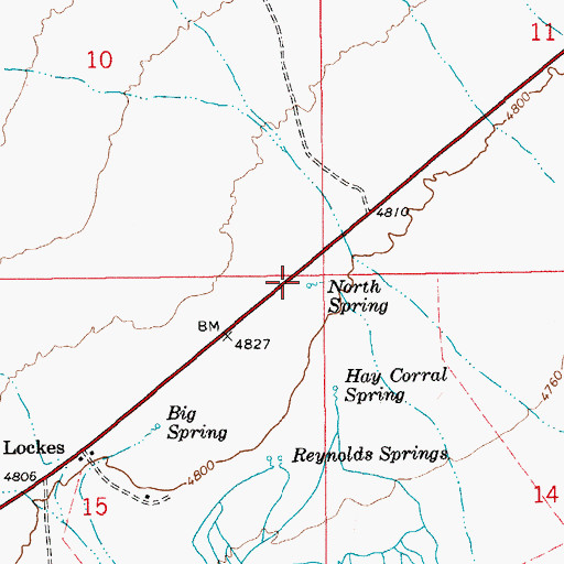Topographic Map of North Spring, NV