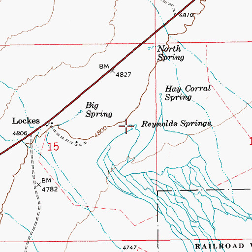 Topographic Map of Reynolds Springs, NV
