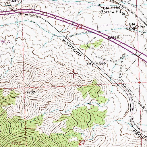 Topographic Map of Proctor, NV