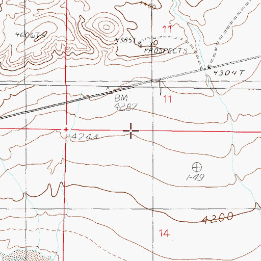 Topographic Map of Walker River Reservation, NV