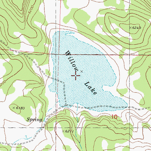 Topographic Map of Willow Lake, NV