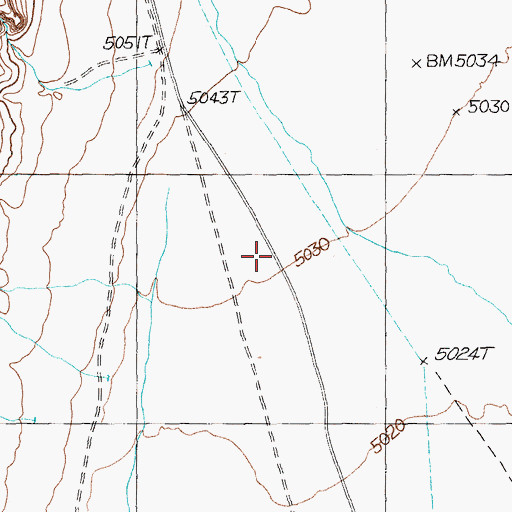 Topographic Map of Oneota (historical), NV