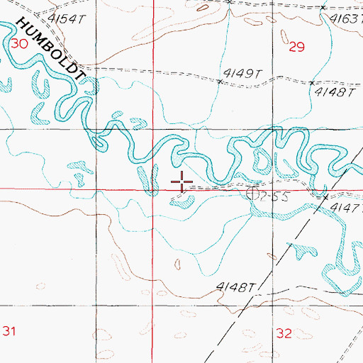 Topographic Map of Lander Creek, NV