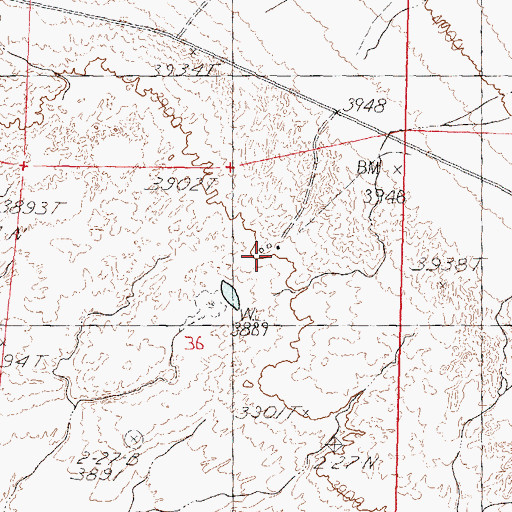 Topographic Map of Lingenfelter Ranch, NV