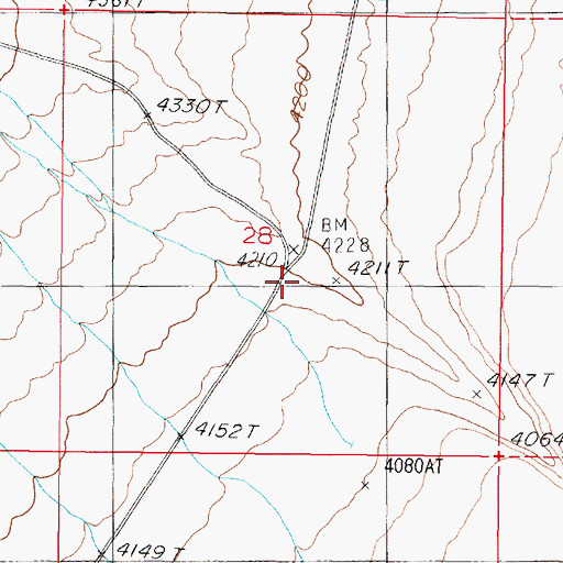 Topographic Map of Buffalo Station (historical), NV