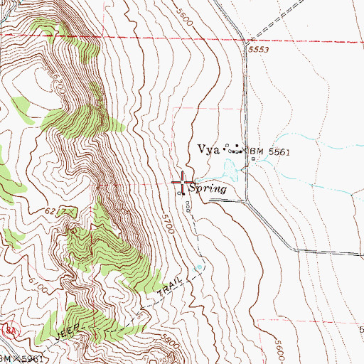 Topographic Map of Twin Springs, NV