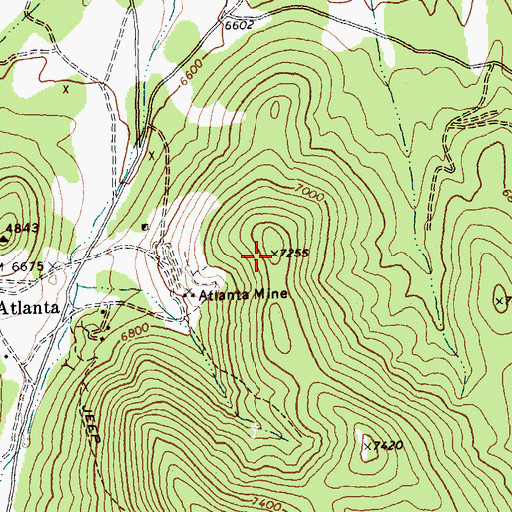Topographic Map of Mineral Hill, NV