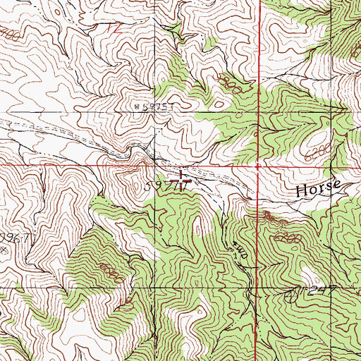 Topographic Map of South Fork Horse Creek, NV