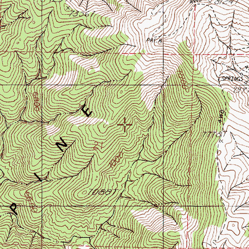 Topographic Map of Granite Spring, NV