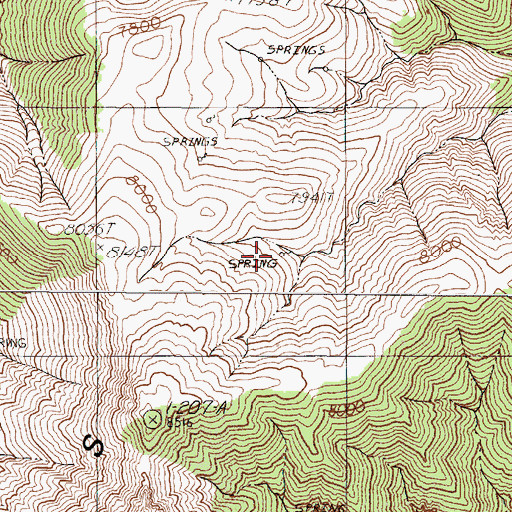 Topographic Map of Sheep Trough Spring, NV
