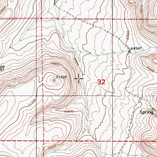 Topographic Map of Indian Creek, NV