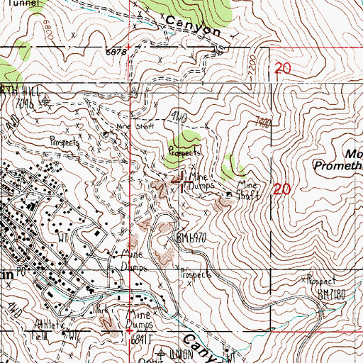 Topographic Map of Washington Incline, NV