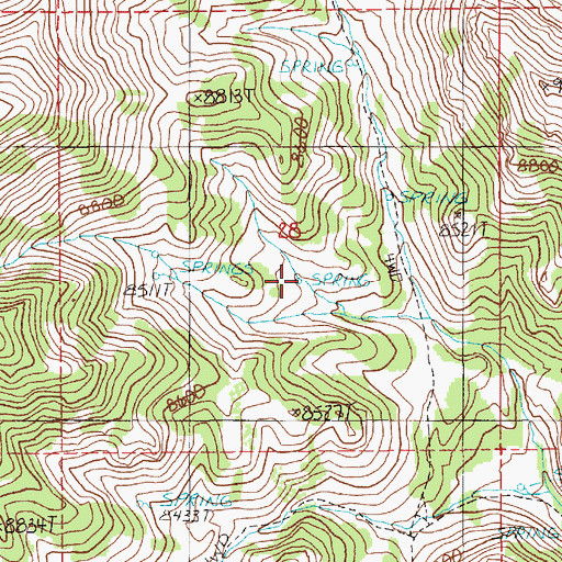 Topographic Map of North Cottonwood Spring, NV