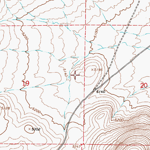 Topographic Map of Number One Reservoir, NV