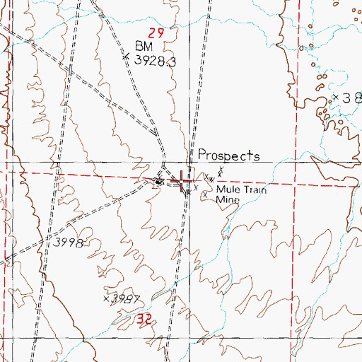 Topographic Map of Desert Quartz Mill (historical), NV