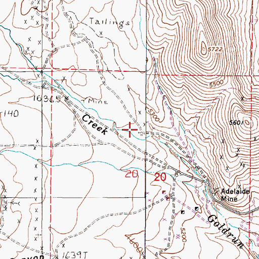 Topographic Map of Gold Run (historical), NV