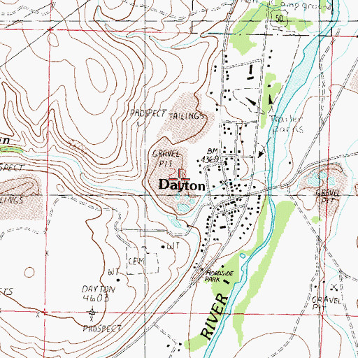Topographic Map of Kustel and Winters Mill, NV