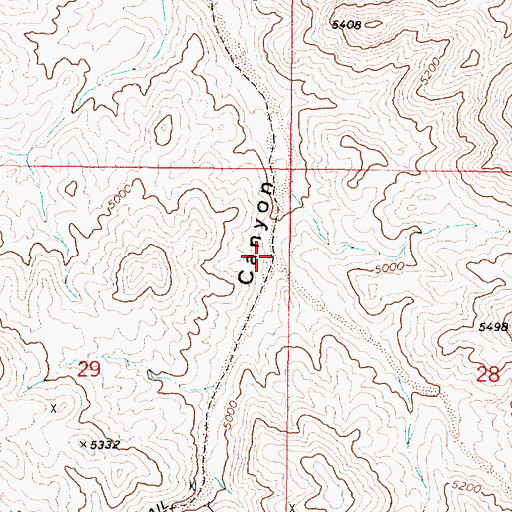 Topographic Map of Strayhorse Gulch, NV