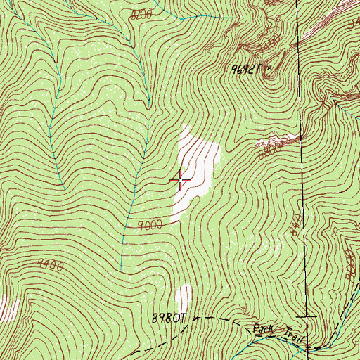 Topographic Map of Hanna Mine, NV