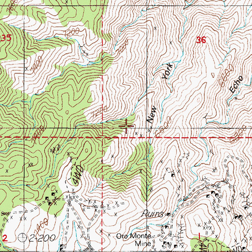 Topographic Map of Silver Peak Mining District, NV