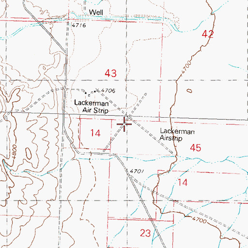 Topographic Map of Lackerman Airstrip (historical), NV