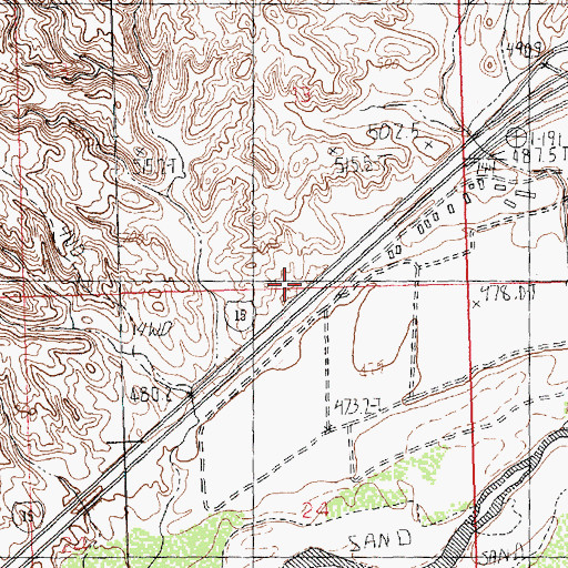 Topographic Map of Mesquite Township, NV