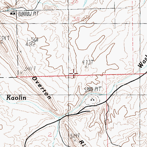 Topographic Map of Overton Township, NV
