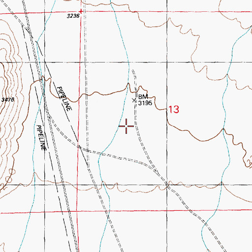 Topographic Map of Searchlight Township, NV