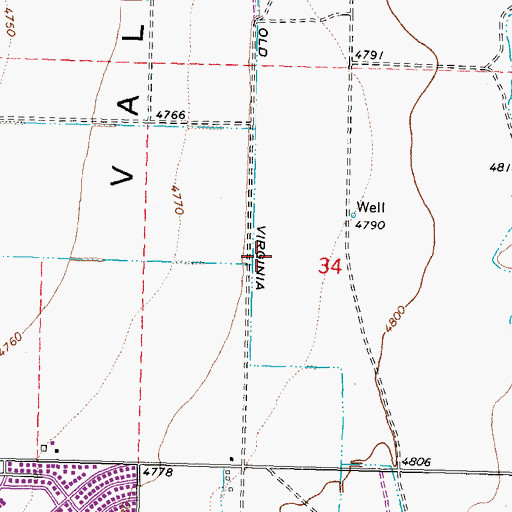 Topographic Map of East Fork Township, NV