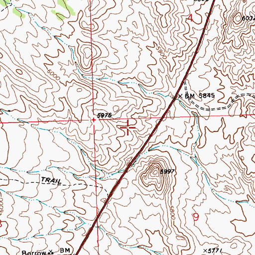 Topographic Map of East Line Township, NV
