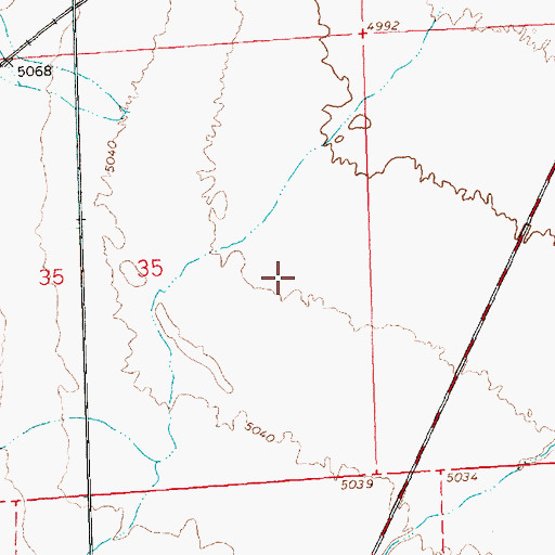 Topographic Map of Tecoma Township, NV