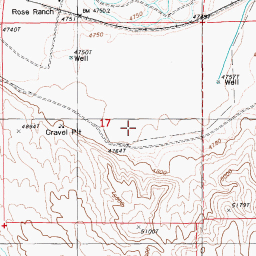 Topographic Map of Beowawe Township, NV