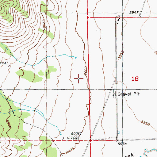 Topographic Map of Eureka Township, NV