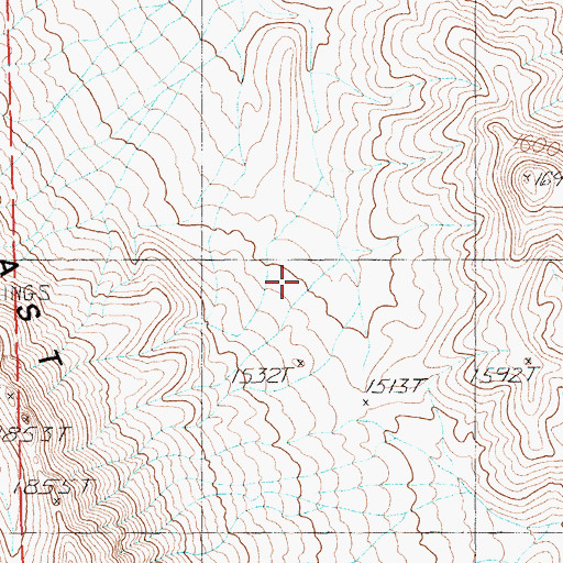 Topographic Map of Alamo Township, NV