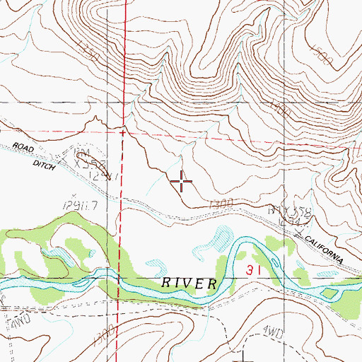 Topographic Map of Dayton Township, NV