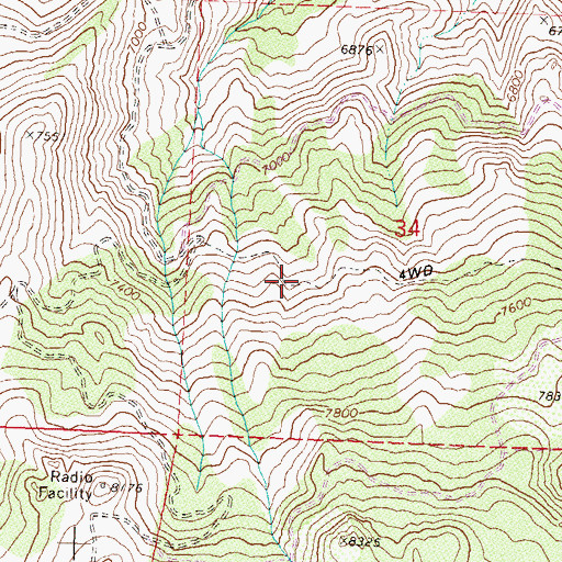 Topographic Map of Verdi Township, NV
