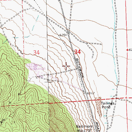 Topographic Map of Ely Township, NV