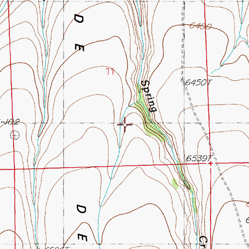 Topographic Map of Inside Desert, NV