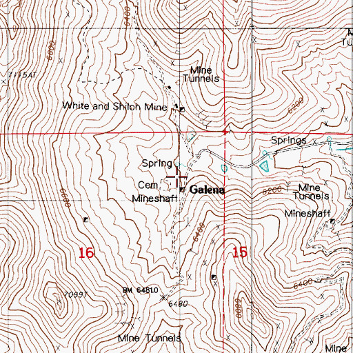 Topographic Map of Blanco (historical), NV