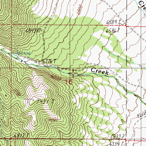 Topographic Map of Cahills Caon, NV