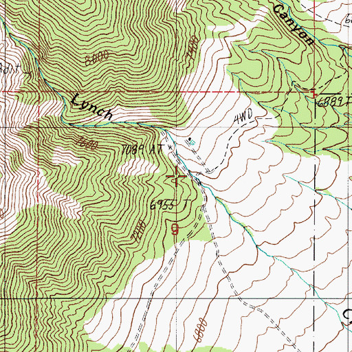 Topographic Map of Cahills North Caon, NV